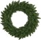 24in. Green Pine Artificial Christmas Wreath with 35 Clear LED Lights (Green) 5"D x 24"W x 24"H